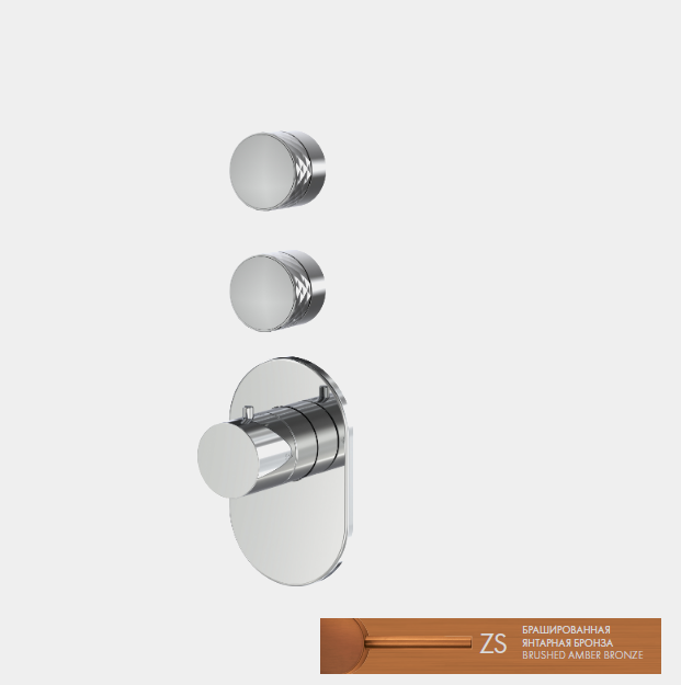 Смеситель для душа Fima Carlo Frattini Fimatherm встраиваемый бронза F5623X2XZS