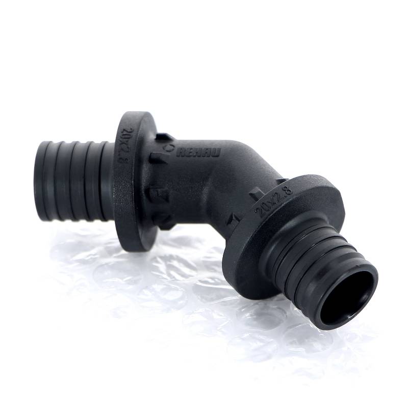 Угольник 45 градусов REHAU Rautitan PX надвижной полимерный 20 мм 160052