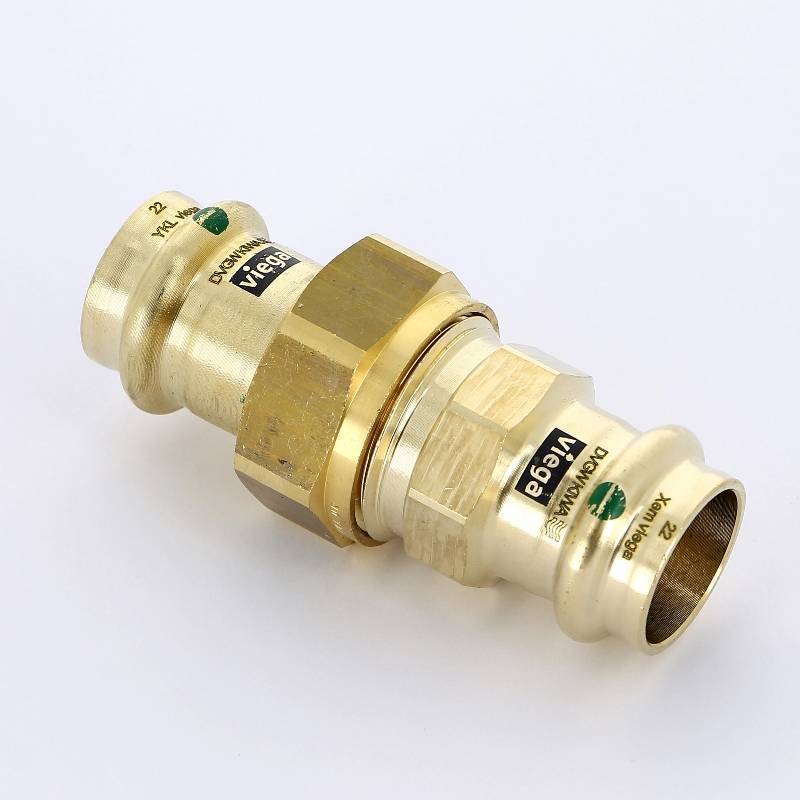 Муфта разъёмная пресс Viega Sanpress бронза 22 мм 126124