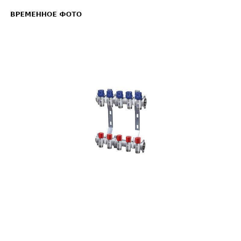 Коллектор терморегулирующий и запорный FAR фланцевый 1 2 отвода M24x19 с кронштейнами FK 3916 C102