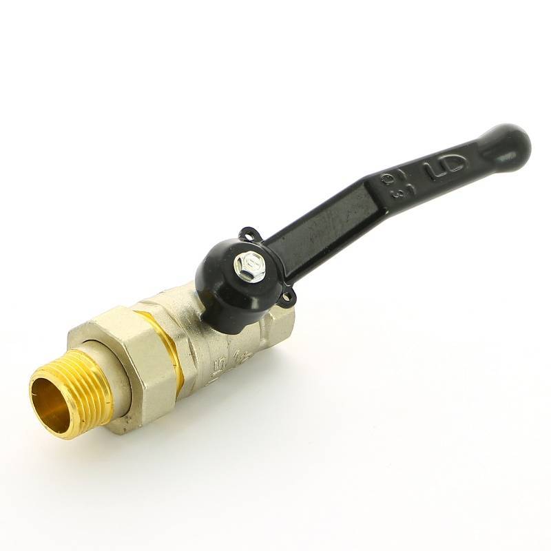 Кран шаровой LD Pride НВ 1/2 полнопроходной с разъемным соединением ручка 47.307.15