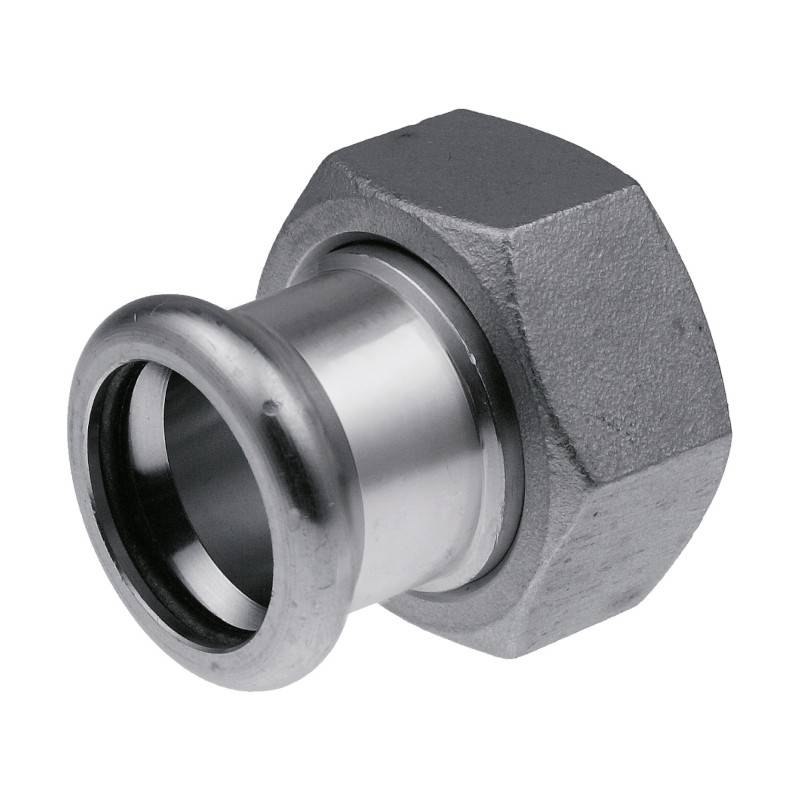 Муфта пресс с накидной гайкой KAN-therm Inox 18х3/4 нержавеющая сталь 1609271015