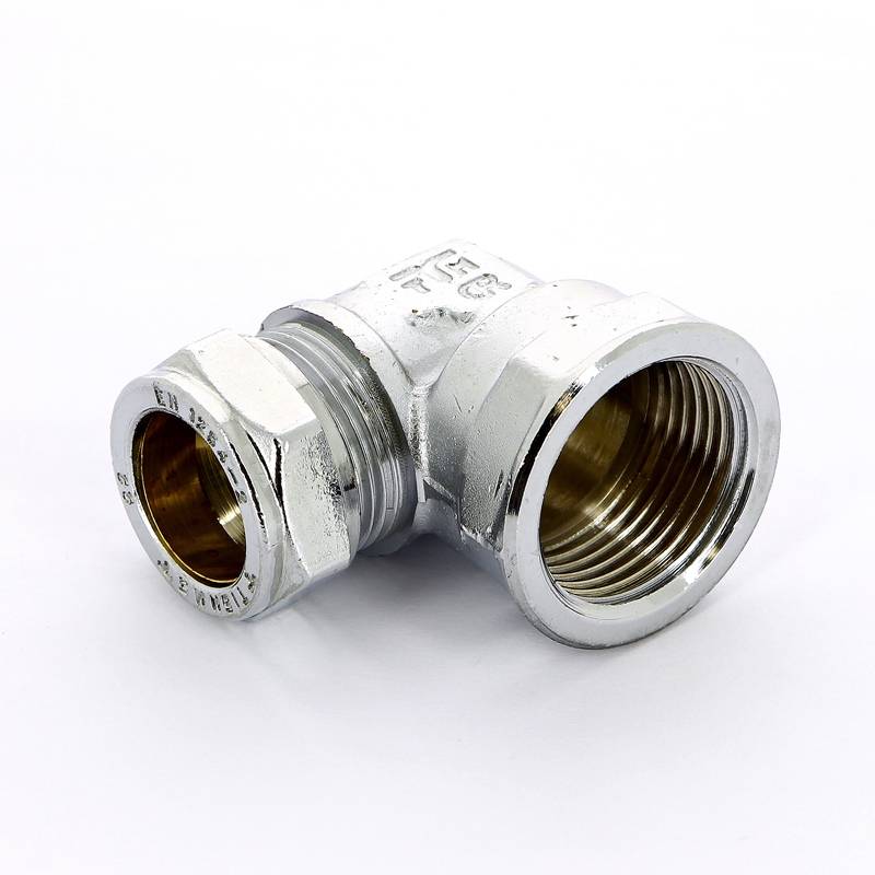 Угольник обжимной Tiemme хромированный 22х1 ВР 1130215