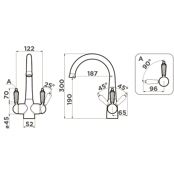 Смеситель для кухни Omoikiri Okinawa медь 4994076