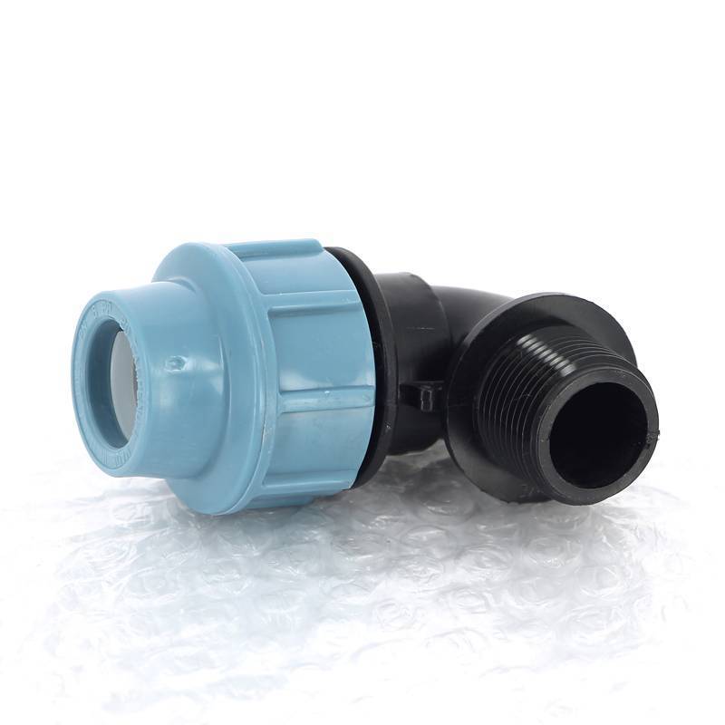 Угольник обжимной для труб ПНД Unidelta Deltone 20х3/4 наружная резьба 1008020003