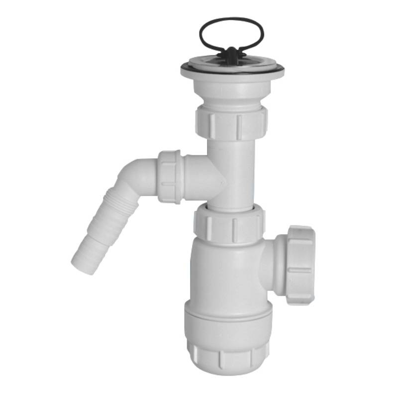 Сифон McAlpine бутылочный 1 1/4 x 32 мм с выпуском 60 мм и адаптером MRW240WM