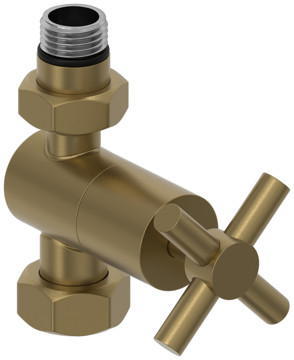 Вентиль регулирующий прямой Сунержа Крест G 1/2 x G 3/4 золотой шёлк матовый 32-1409-1234