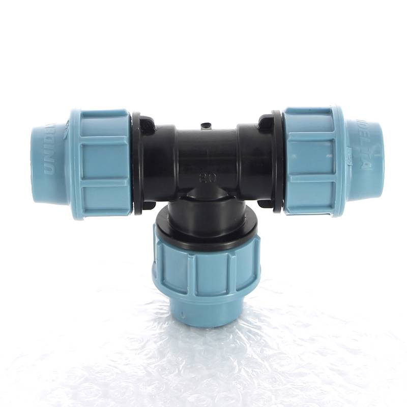 Тройник обжимной для ПНД труб Unidelta 50 мм 1005050000