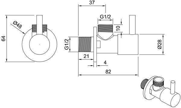Запорный вентиль Allen Brau Priority черный 5.31026-31