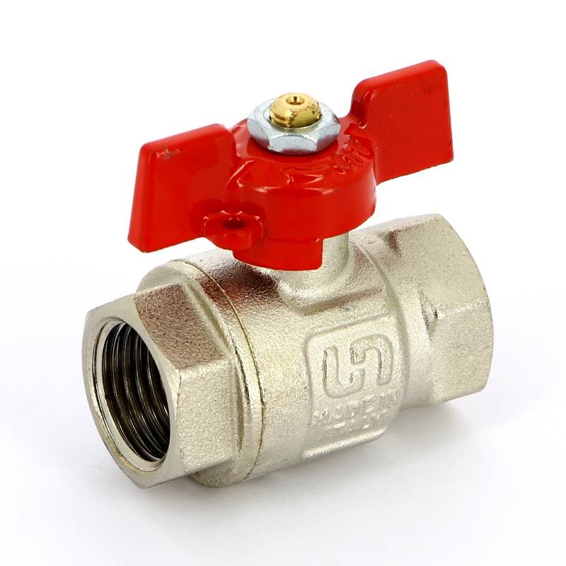 Кран шаровой Uni-Fitt 1/2 ВВ полнопроходной бабочка 110T2000