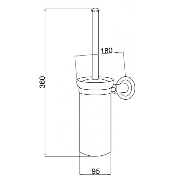 Ершик для унитаза подвесной Boheme Murano хром 10913-W-CR