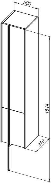 Шкаф-пенал Allen Brau Reality 30 см правосторонний коричневый/черный 1.32001.NO