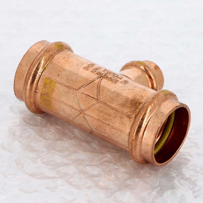 Тройник пресс медный Viega Profipress G 28x15x28 мм 346058