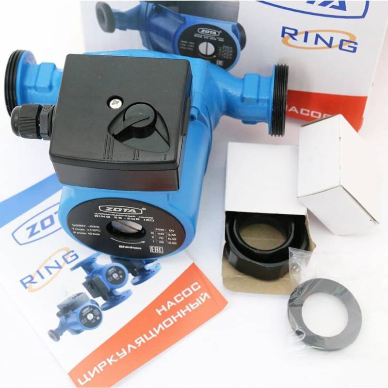 Насос циркуляционный ZOTA RING 25/40 S 180 с гайками ZR3630042302