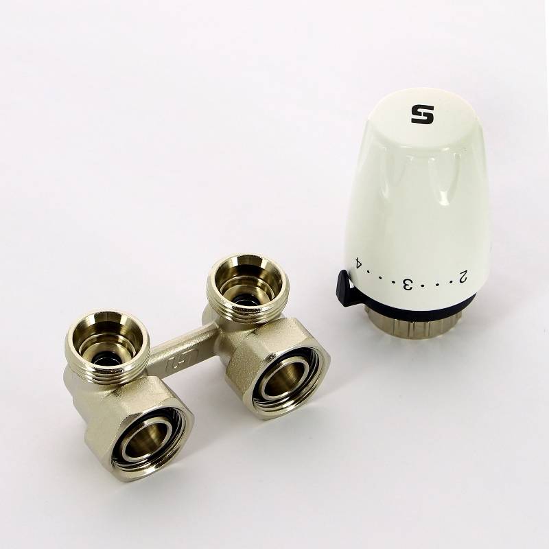 Комплект для подключения радиатора UNI-FITT угловой для Kermi и Rifar 193KIT30