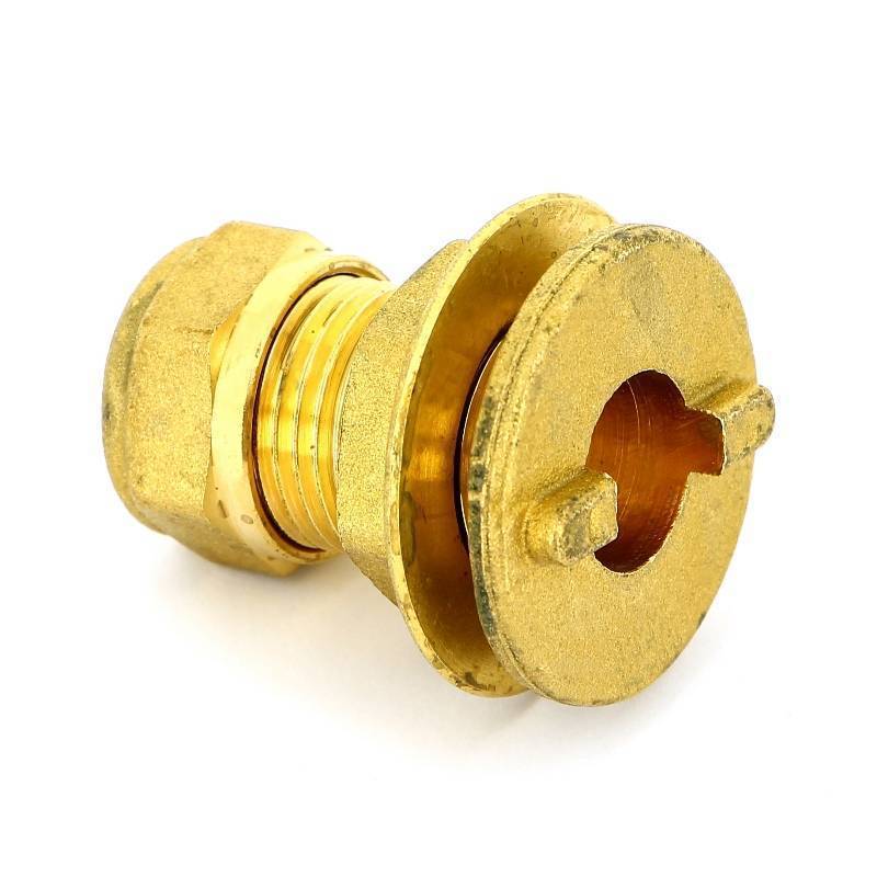 Выпуск резервуарный Tiemme 15 мм обжим с фланцем и контргайкой 1145 1100117