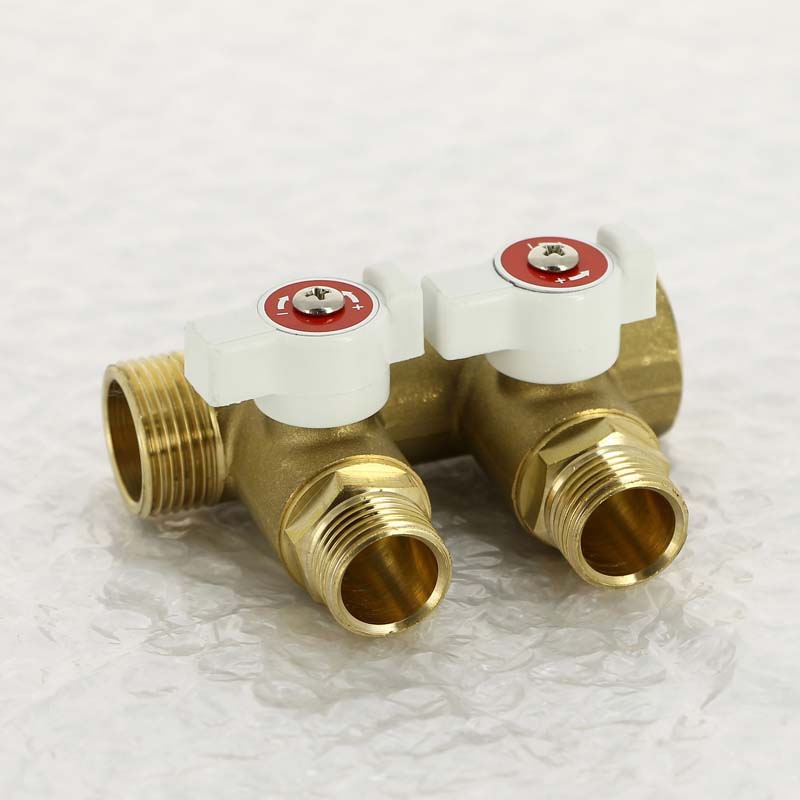 Коллектор с шаровыми кранами Uni-Fitt 3/4х1/2 2 выхода 40 мм 420G3220