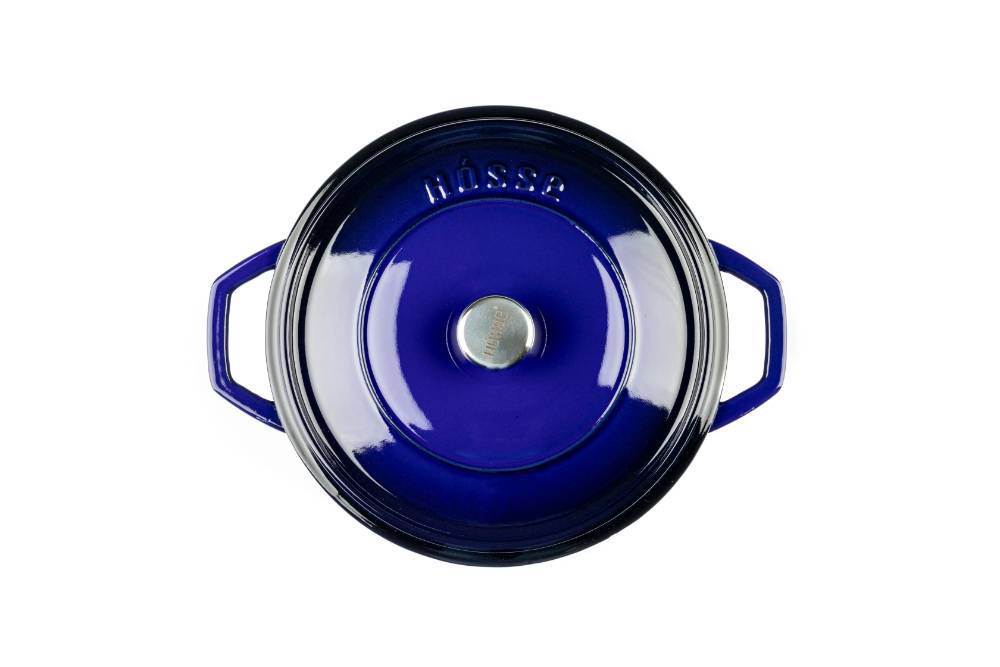 Кастрюля глубокая Hascevher Yeni Derin 24 см синяя A901324
