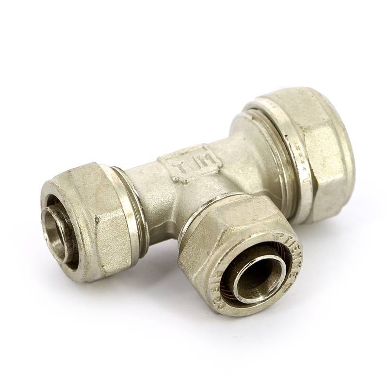 Тройник обжимной никелированный Tiemme 26х20х20 1600080