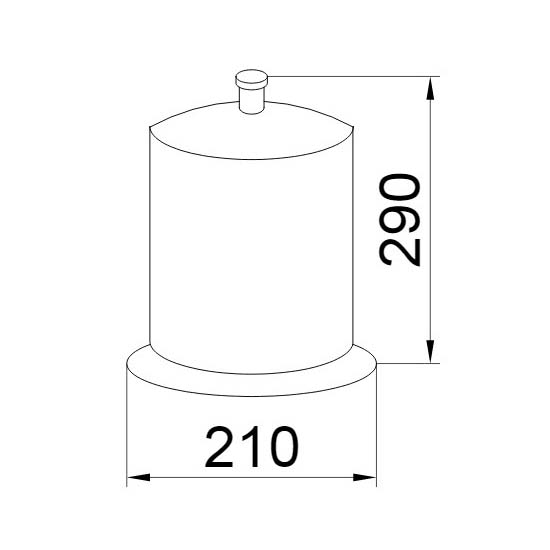 Мусорное ведро круглое напольное Boheme Chiaro золото 10508