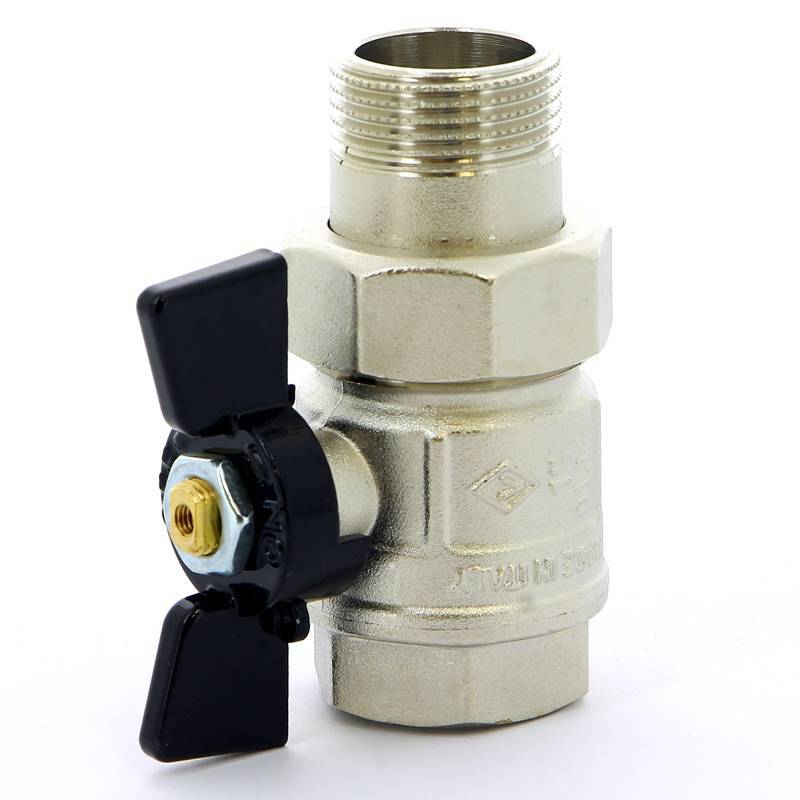 Кран шаровой Bugatti New Jersey 1 НР-ВР с американкой бабочка 09220006