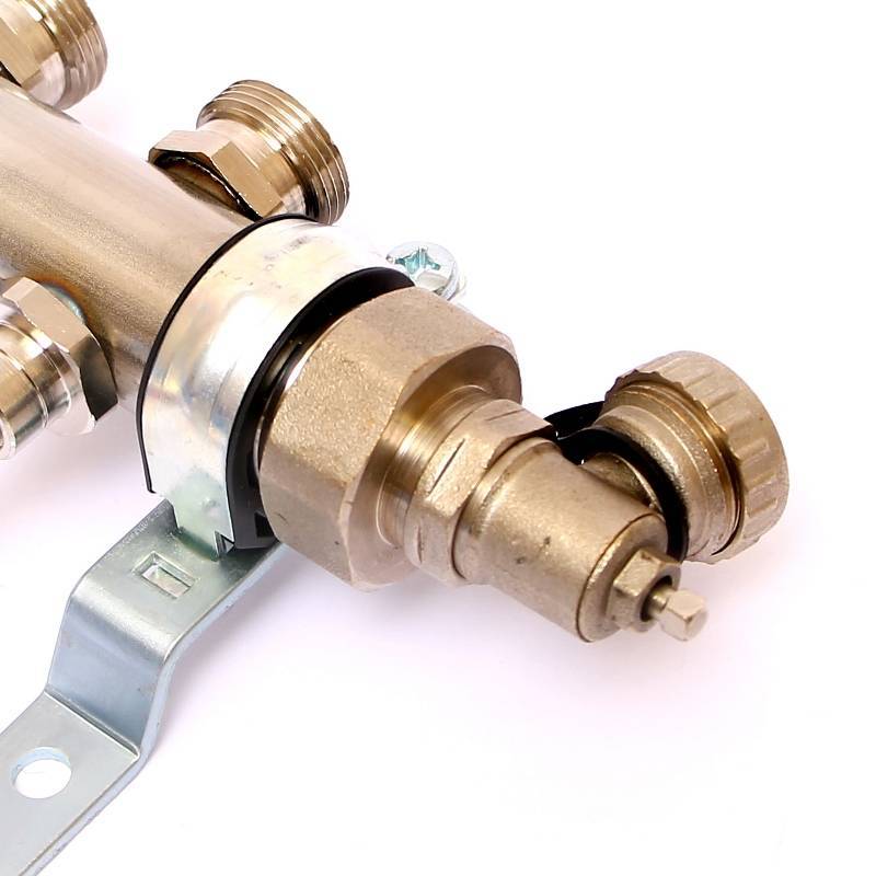 Коллекторная группа из нержавеющей стали Uni-Fitt с расходомерами и термостатическими вентилями 1 x 3/4 9 выходов 455W4309