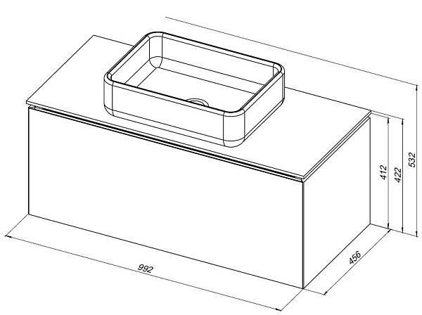 Тумба под раковину Allen Brau Infinity 100 см зеленый/серый 1.21004.CGM