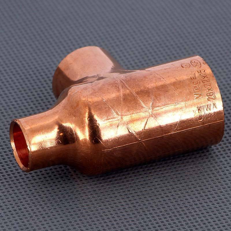 Тройник медный под пайку Viega 28х22х15 мм 112943