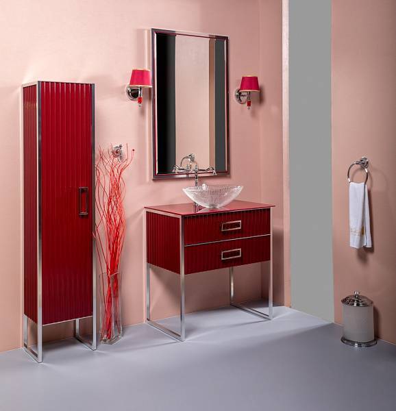 Шкаф-пенал напольный Boheme Monaco 35х30х170 см хром правый 868-RCR-R