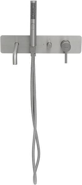 Смеситель для ванны Allen Brau Priority с внутренней частью излив 20 см никель браш 5.31A06-BN