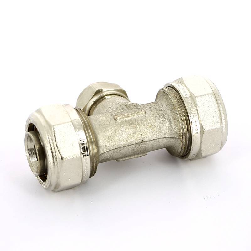 Тройник обжимной никелированный Tiemme 26х16х26 1600043