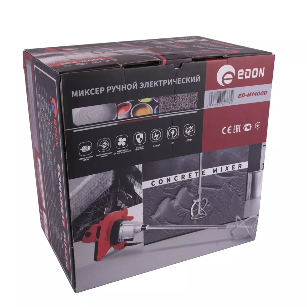Строительный миксер Edon ED-M/1400D 1400 Вт двухскоростной ED-M/1400D