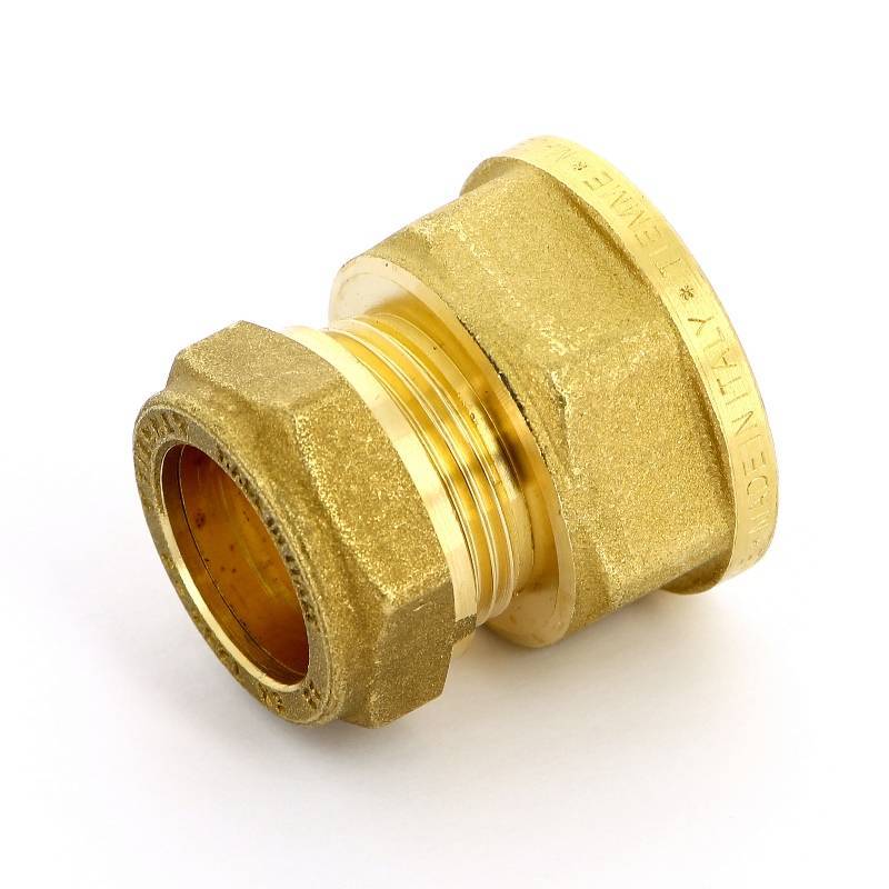 Муфта обжимная Tiemme 1100 22 мм х 1 ВР латунная 1100039