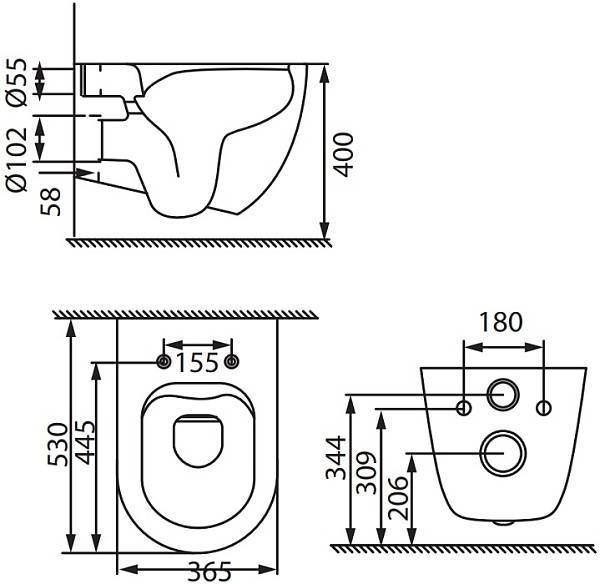 Чаша подвесного унитаза Allen Brau Reality черный 4.32006.31