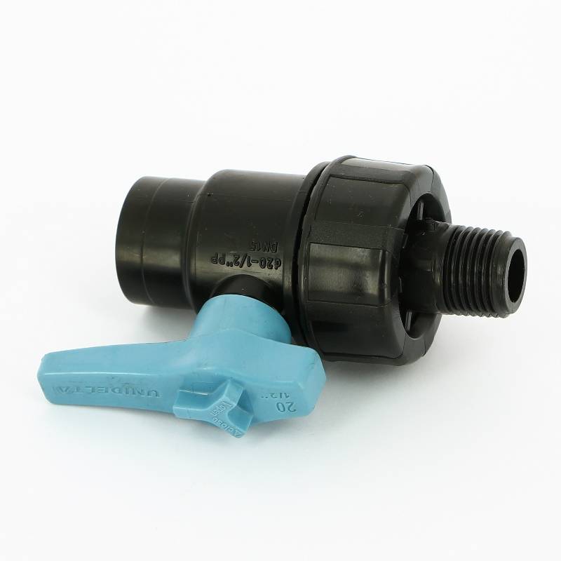 Кран шаровый обжимной Unidelta 1072 20 x 1/2 Н для труб ПНД 1072020002001