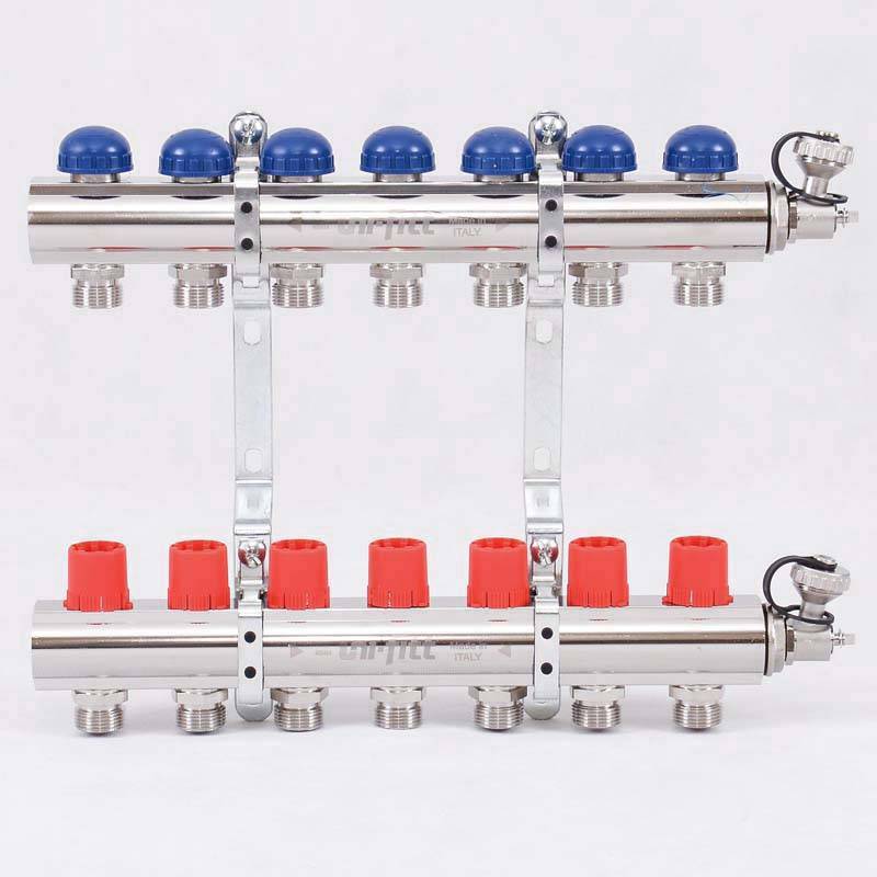 Коллекторная группа с балансировочными и термостатическими вентилями UNI-FITT 1x3/4 EK 7 выходов 441E4307