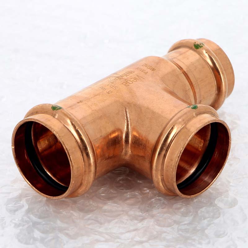 Тройник пресс медный Viega Profipress 35x28x35 мм 365080