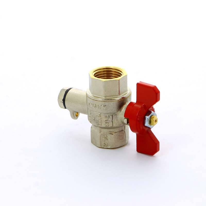 Кран шаровой Tiemme ВВ 1/2 дюйма с отверстием для термометра 2980006