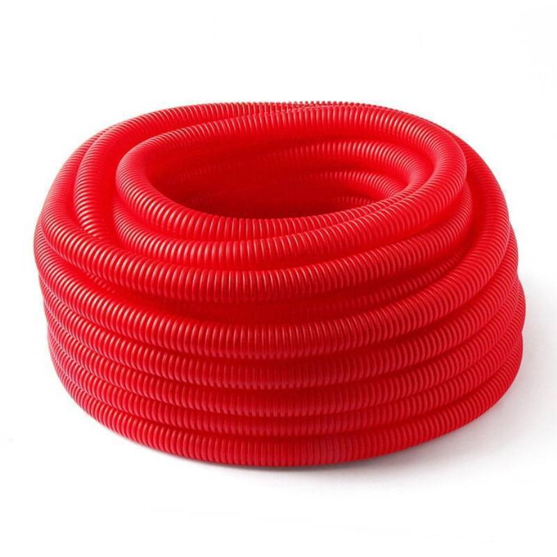 Труба гофрированная защитная Henco 16 мм красная 100 м 100-MR