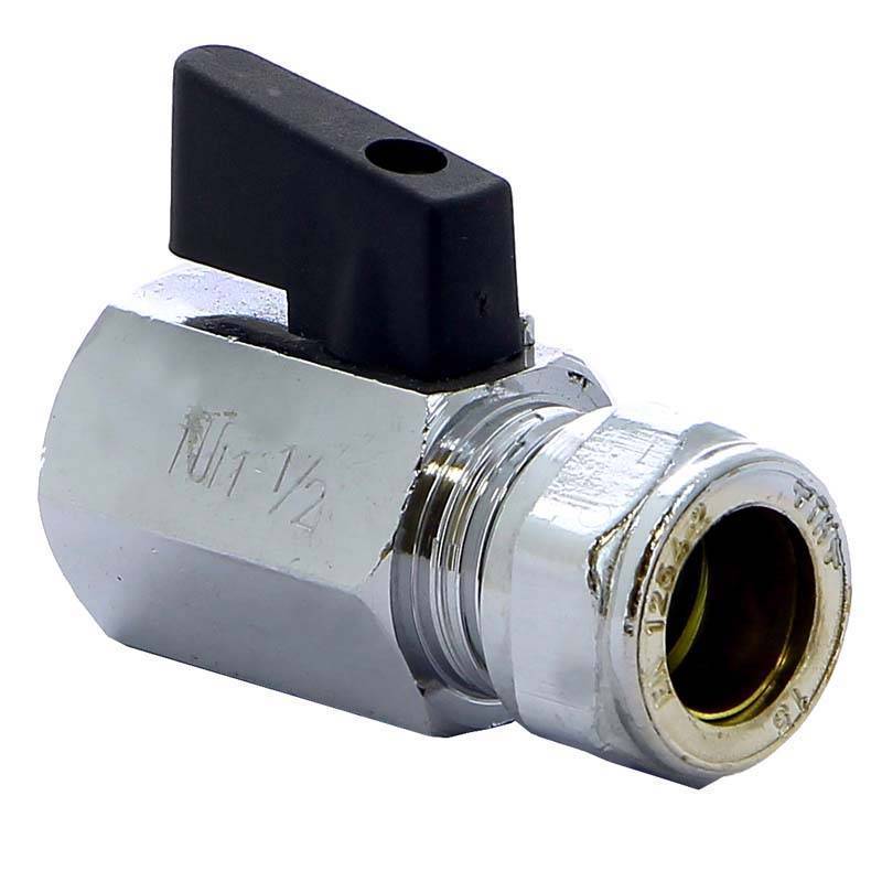 Кран шаровый мини Tiemme 15 мм x 1/2 дюйма обжим-внутренняя резьба 2900030