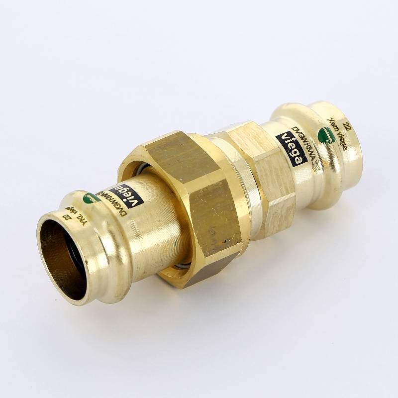 Муфта разъёмная пресс Viega Sanpress бронза 22 мм 126124