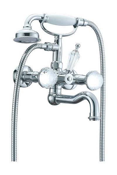 Смеситель для ванны Boheme Brillante Presente с душевым комплектом хром 353