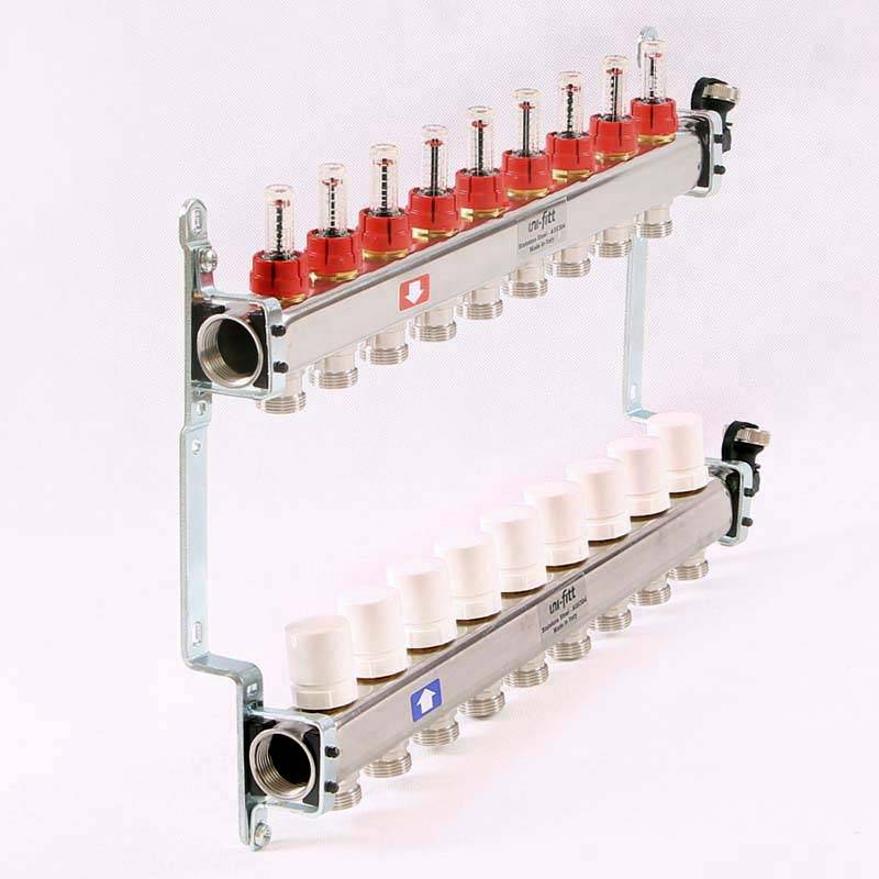 Коллекторная группа Uni-Fitt 415S 1 x 3/4 EK 9 выходов 450I4309