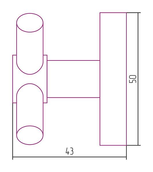 Крючок подвесной Сунержа Виктория 50 мм сине-серый 7031-3007-0000