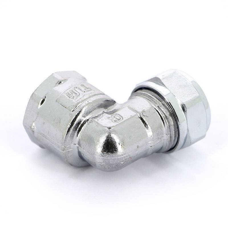 Угольник обжимной Tiemme хромированный 12х1/2 ВР 1130090