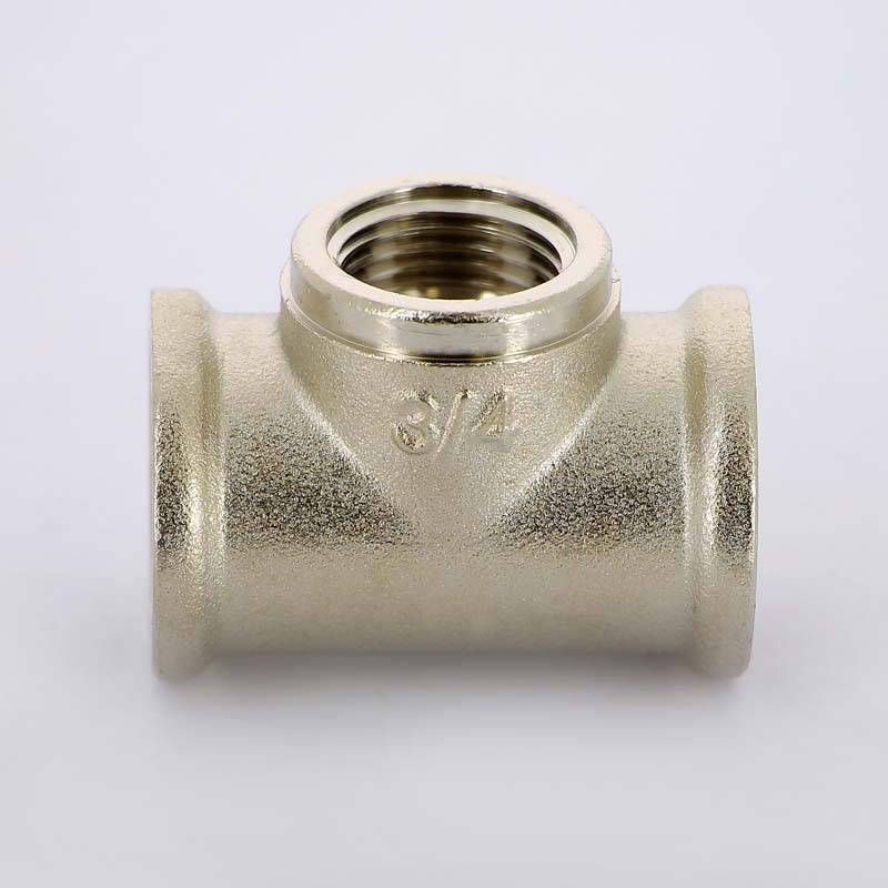 Тройник резьбовой Uni-Fitt 3/4x1/2x3/4 ВВВ никелированный 615N3230