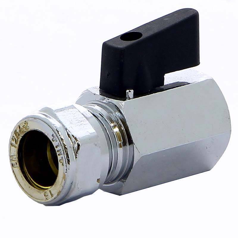 Кран шаровый мини Tiemme 15 мм x 1/2 дюйма обжим-внутренняя резьба 2900030