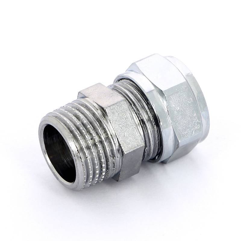 Муфта обжимная с наружной резьбой хромированная Tiemme 15x1/2 1130036