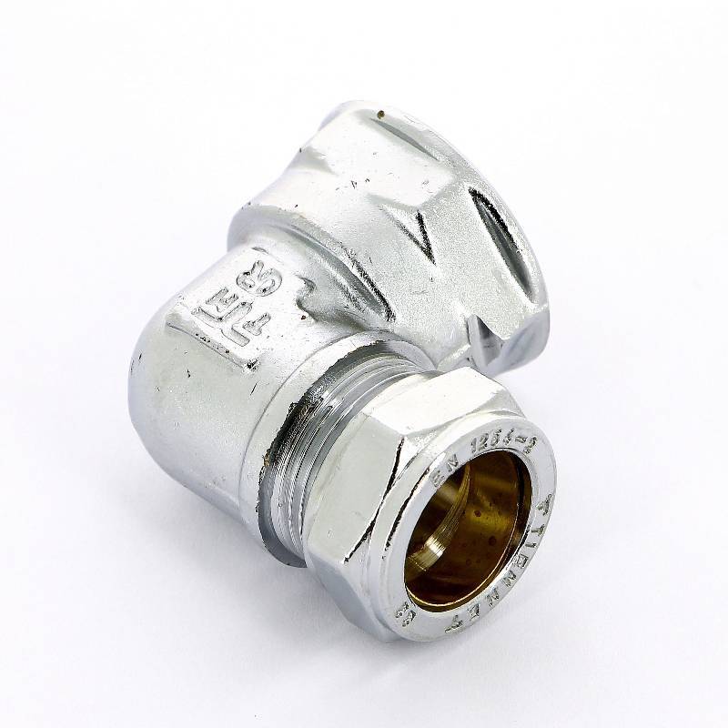 Угольник обжимной Tiemme хромированный 22х1 ВР 1130215