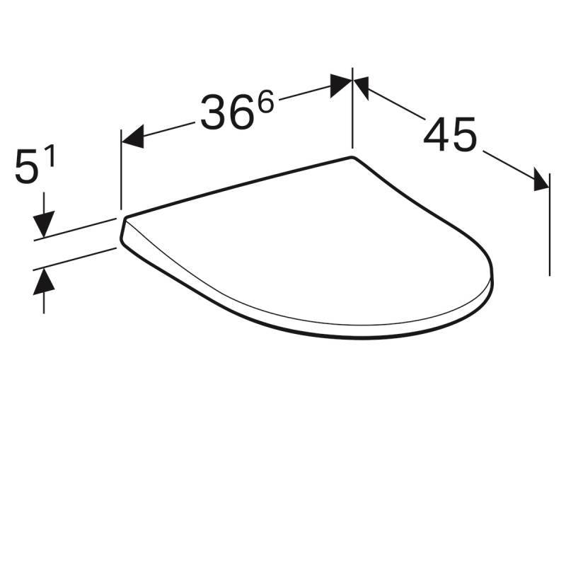 Сиденье для унитаза Geberit iCon Slim антибактериальное SoftClose 574950000